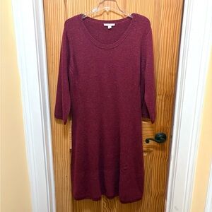 Isaac Mizrahi Live! Women’s Burgundy Sweater Dress Size Large.